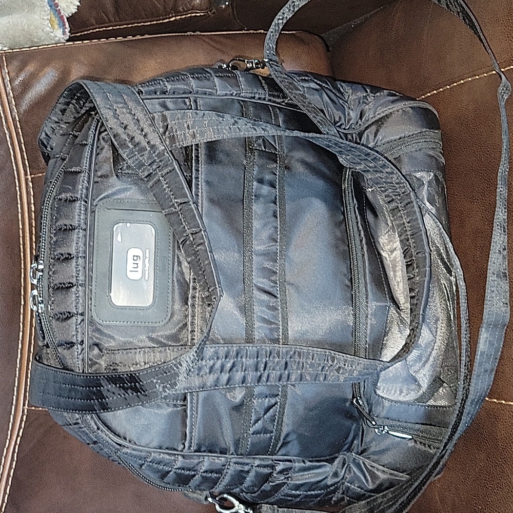NWOT Lug Large Puddle Jumper Tote/Backpack/Overnight/Gym in Black